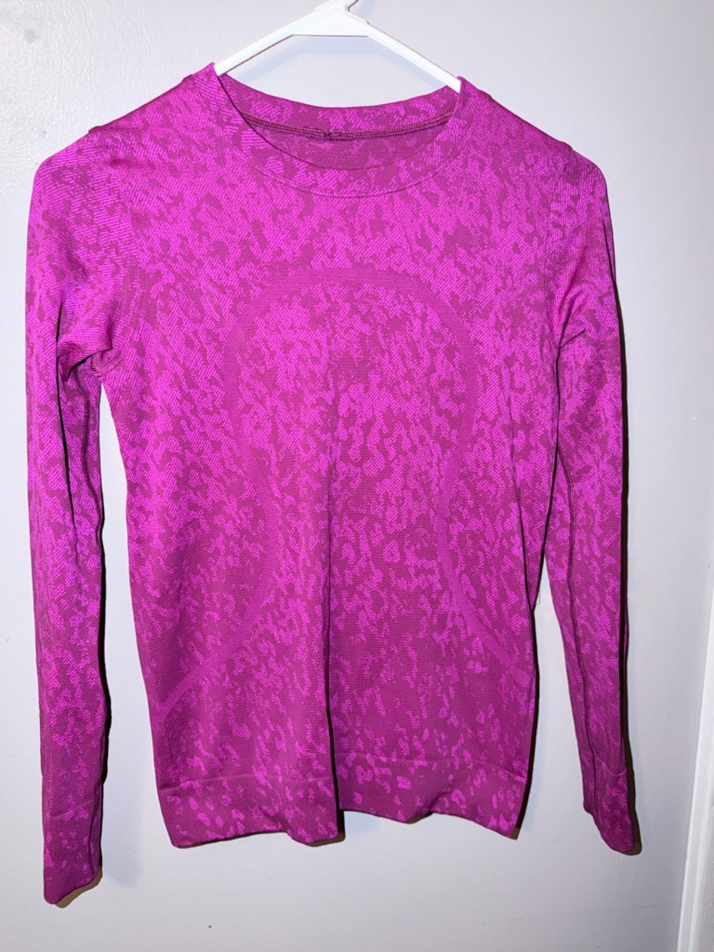 lululemon athletica Long Sleeve Top in Bright Magenta Pattern
